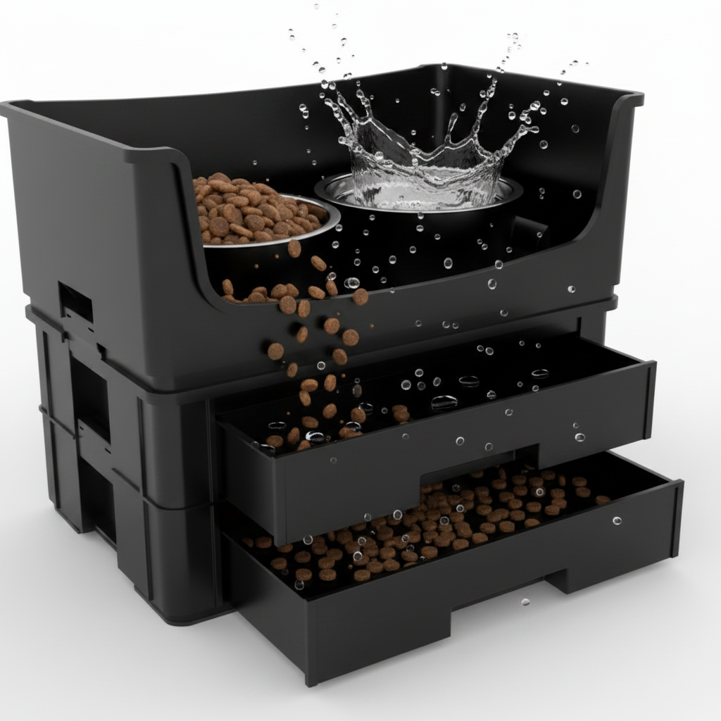 Mess-Free Raised Dog Feeding Station-Spill-Proof