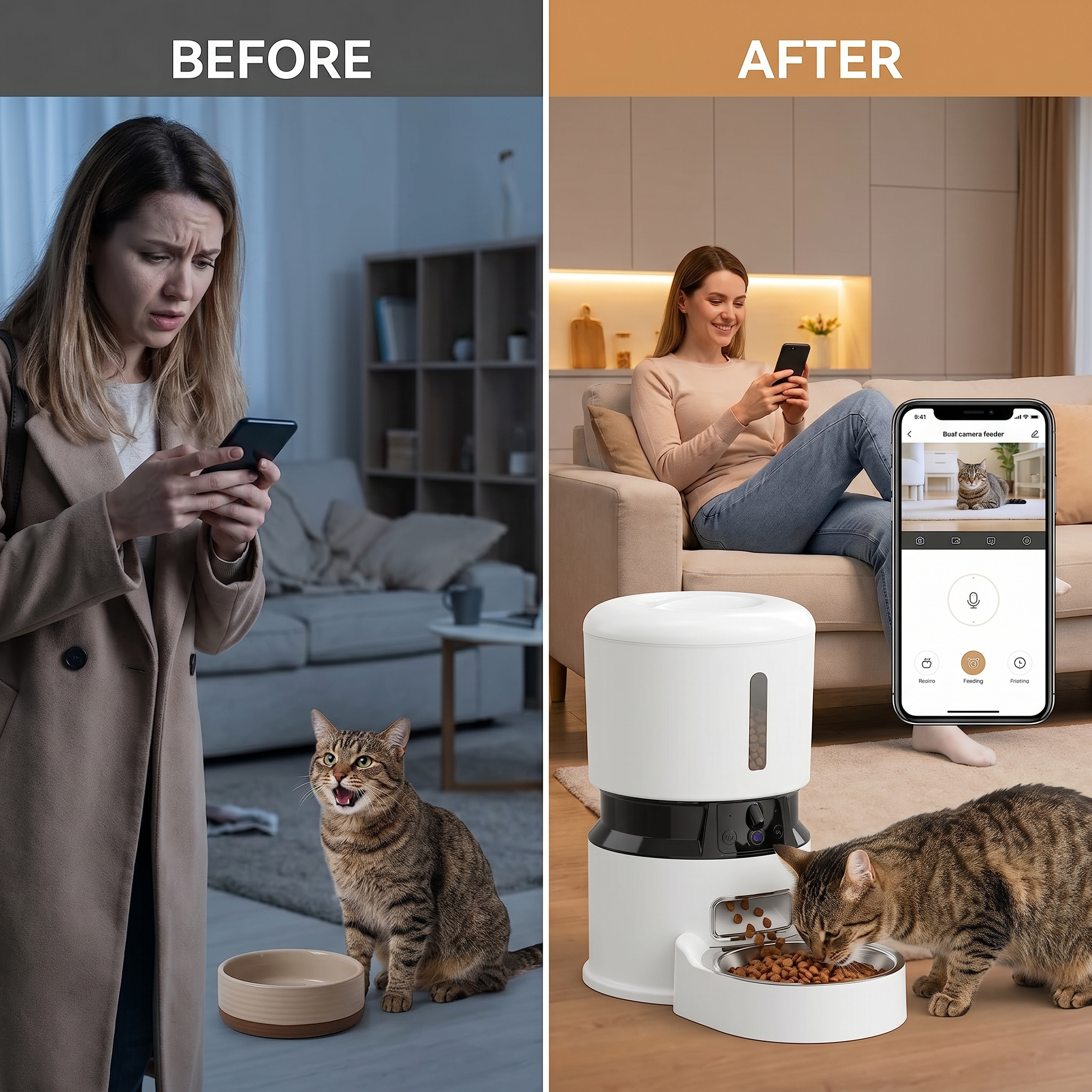 1080P Smart Pet Feeder with Camera