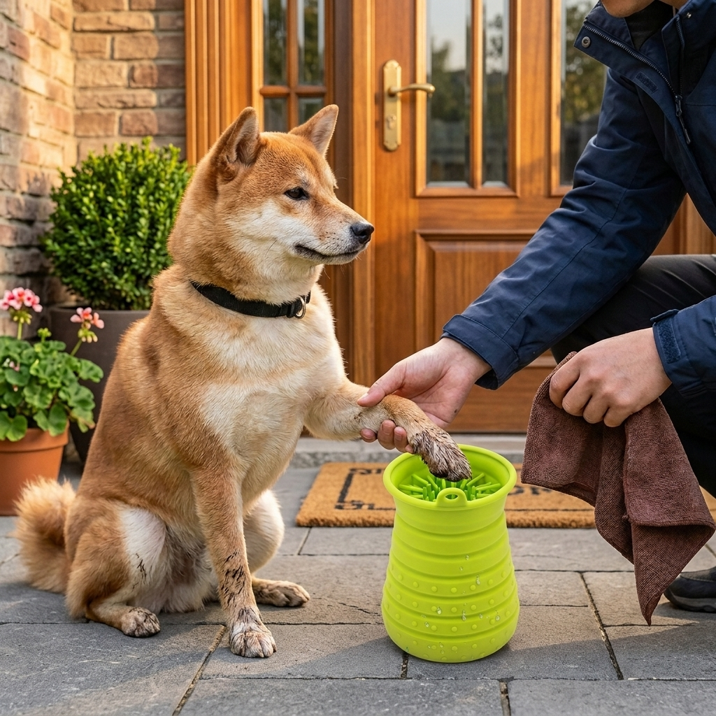 2-in-1 Dog Paw Cleaner Cup