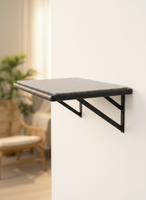 Set of 4 Black Wood Cat Wall Shelves