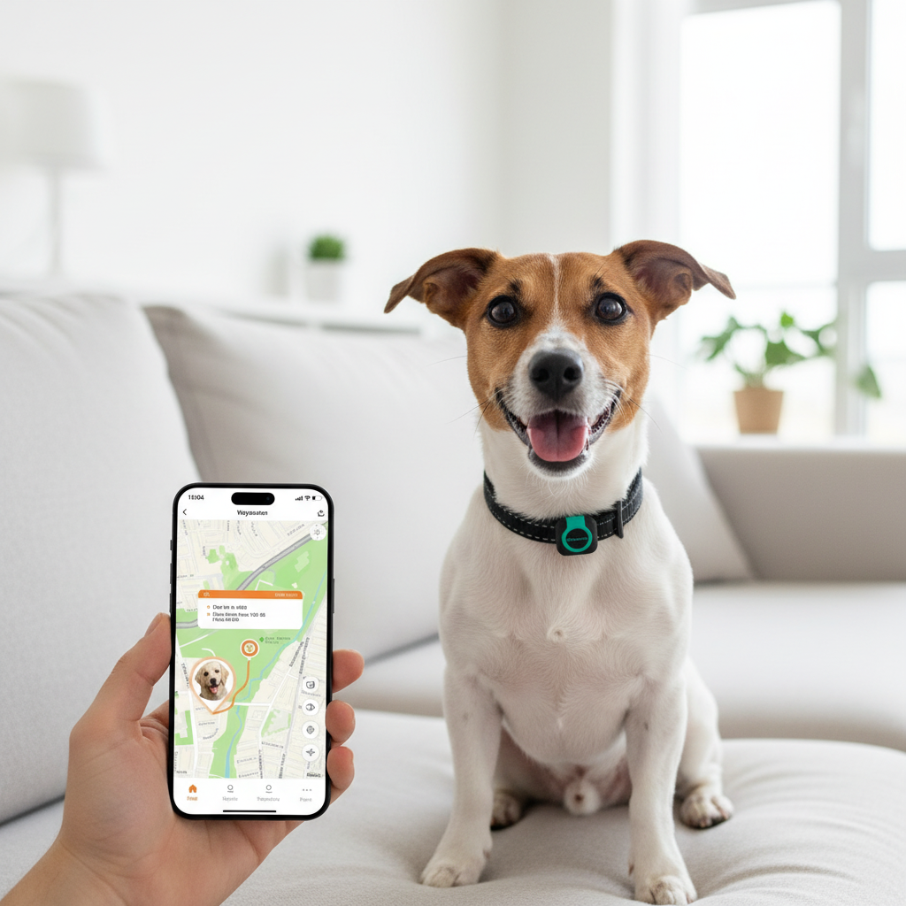 Woyamay Mini GPS Tracker for Dogs & Cats -Waterproof GPS Works with Any Collar
